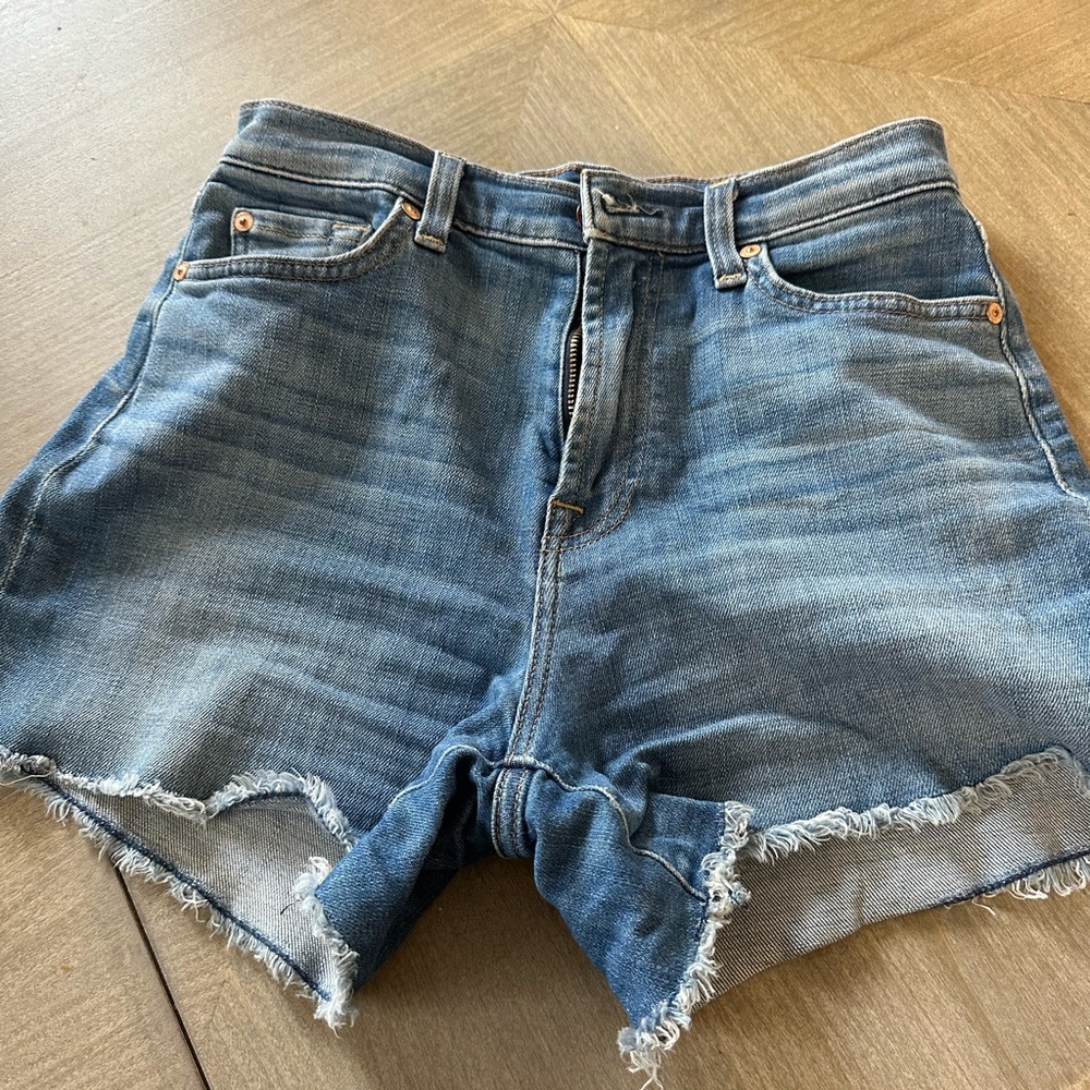 For All Mankind | High Waisted Short Jean Shorts